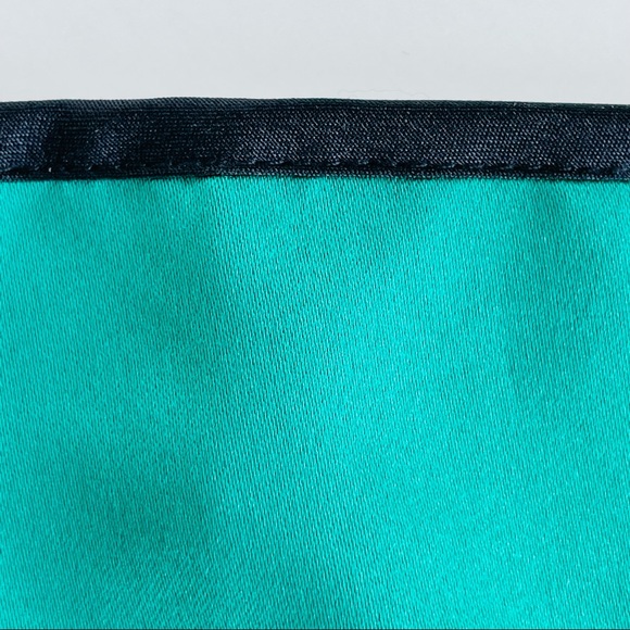 Green Satin G-String with Black Detailing - Picture 6 of 16